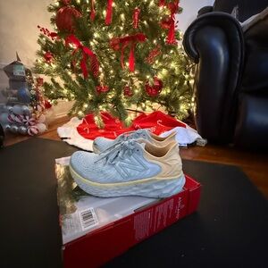 New Balance Light Blue and Beige Women's Shoes